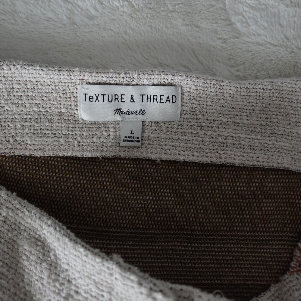 Madewell Texture & Thread Button Front Top In Stripe - Picture 8 of 14
